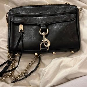 Rebecca Minkoff mini Mac black with gold hardware
